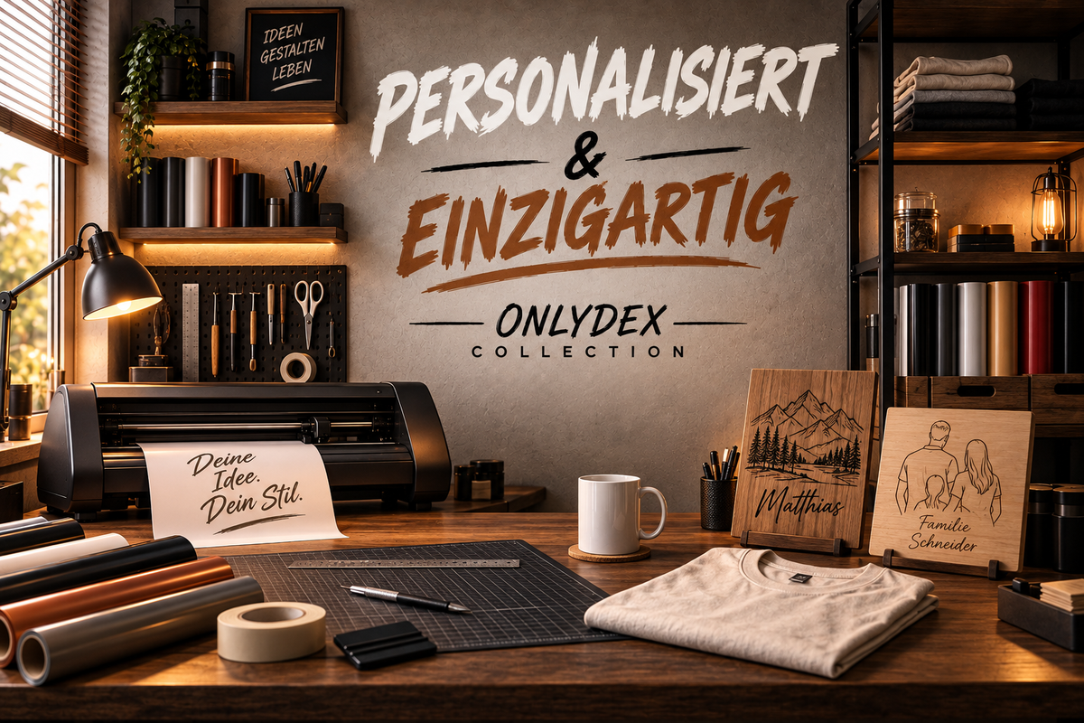OnlyDex Personalisierungswerkstatt für individuelle Produkte und Geschenkideen