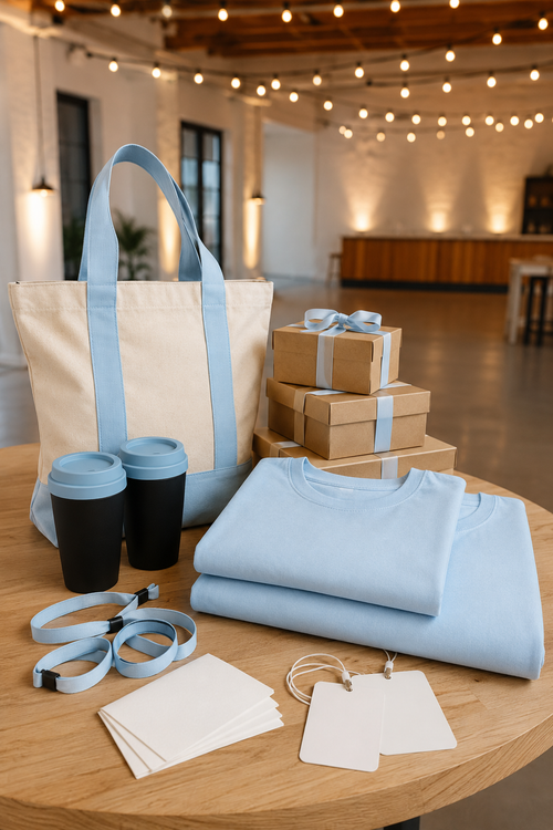 Individuelles Eventpaket mit abgestimmter Kleidung, Gästegeschenken und Veranstaltungsausstattung