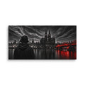 COLONIA NOIR Leinwand mit Köln Skyline in 25,4 × 50,8 cm – Wandansicht