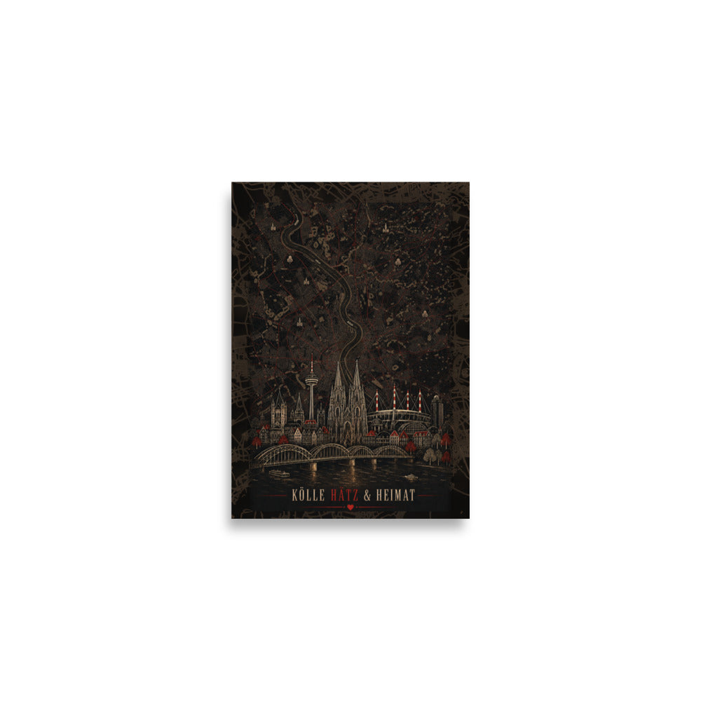 Kölle Hätz & Heimat Köln-Poster in Größe A2 – Vorderansicht