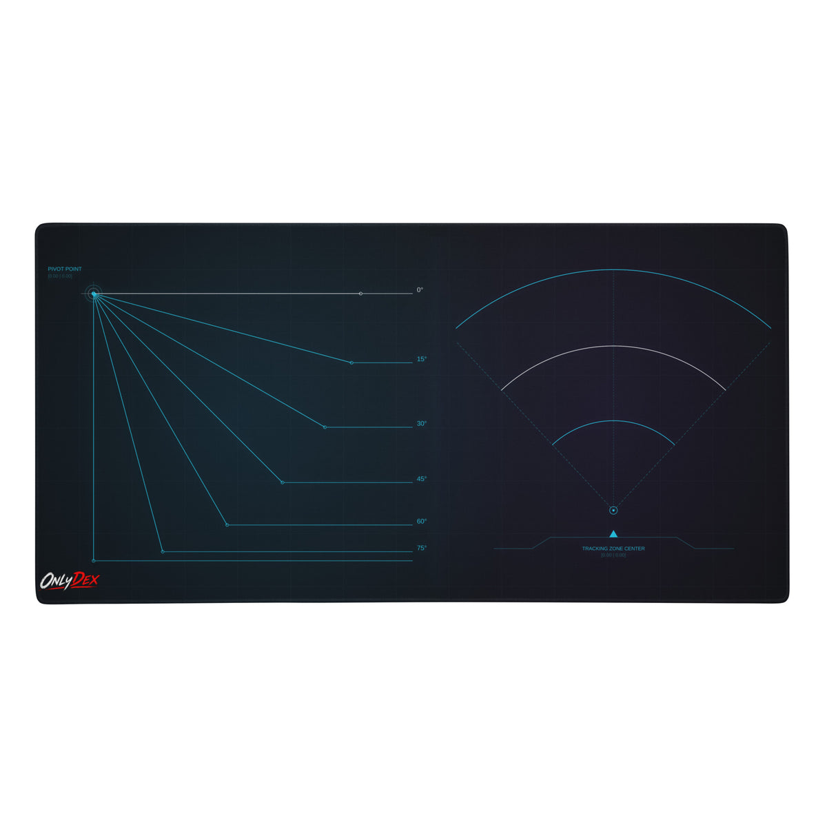 CALIBRATED Gaming Mousepad in Weiß in 91,4 × 45,7 cm – Vorderansicht