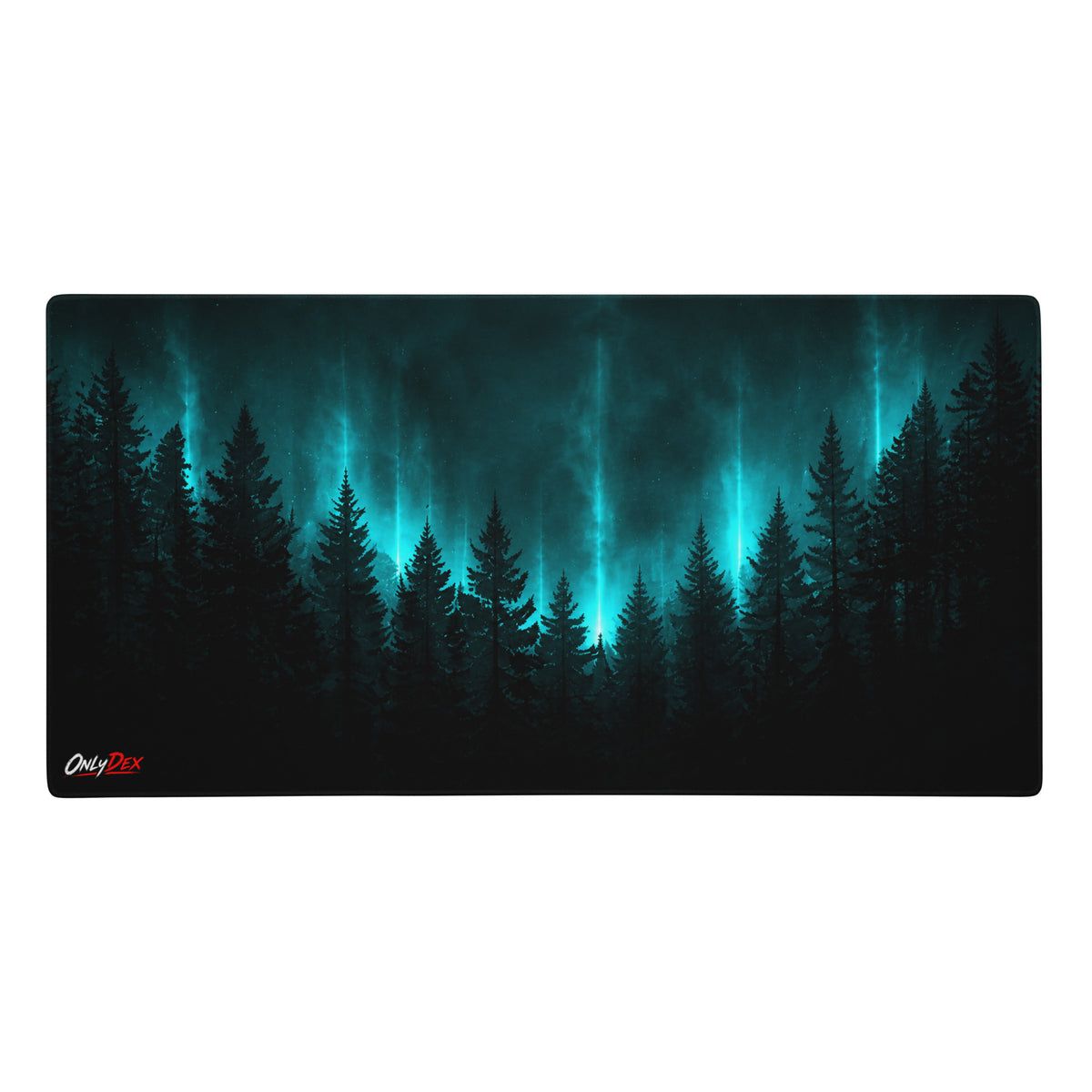 WILD//GLOW Gaming Mousepad in Weiß in 91,4 × 45,7 cm – Vorderansicht