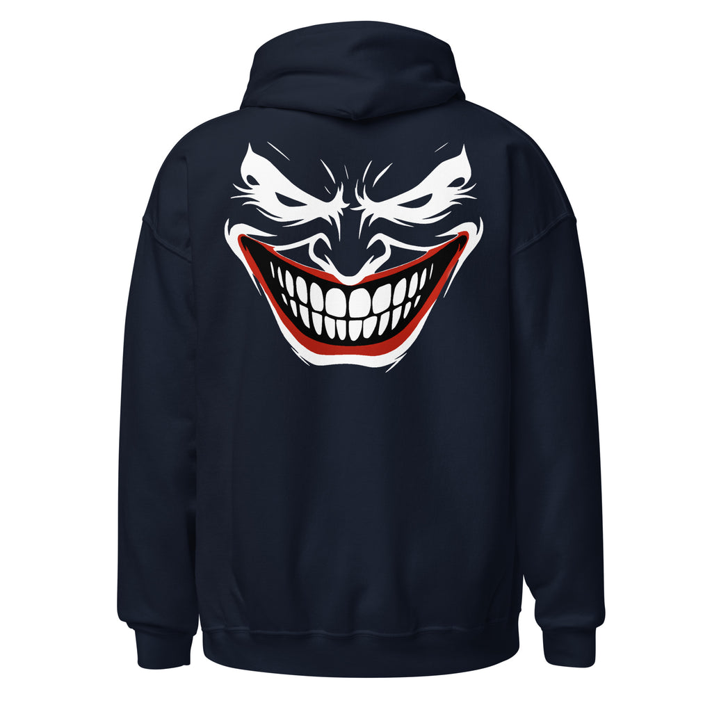 Navyblauer MCCCXII JOKER Hoodie von hinten mit großem Rückenmotiv