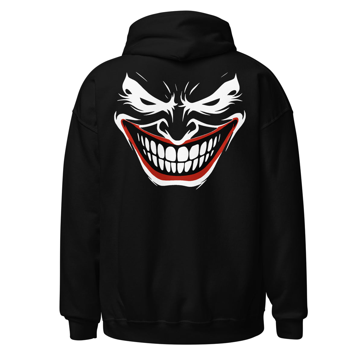 Schwarzer MCCCXII JOKER Hoodie von hinten mit großem Rückenmotiv
