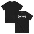 Grow Yourself T-Shirt in Schwarz – Vorder- und Rückansicht