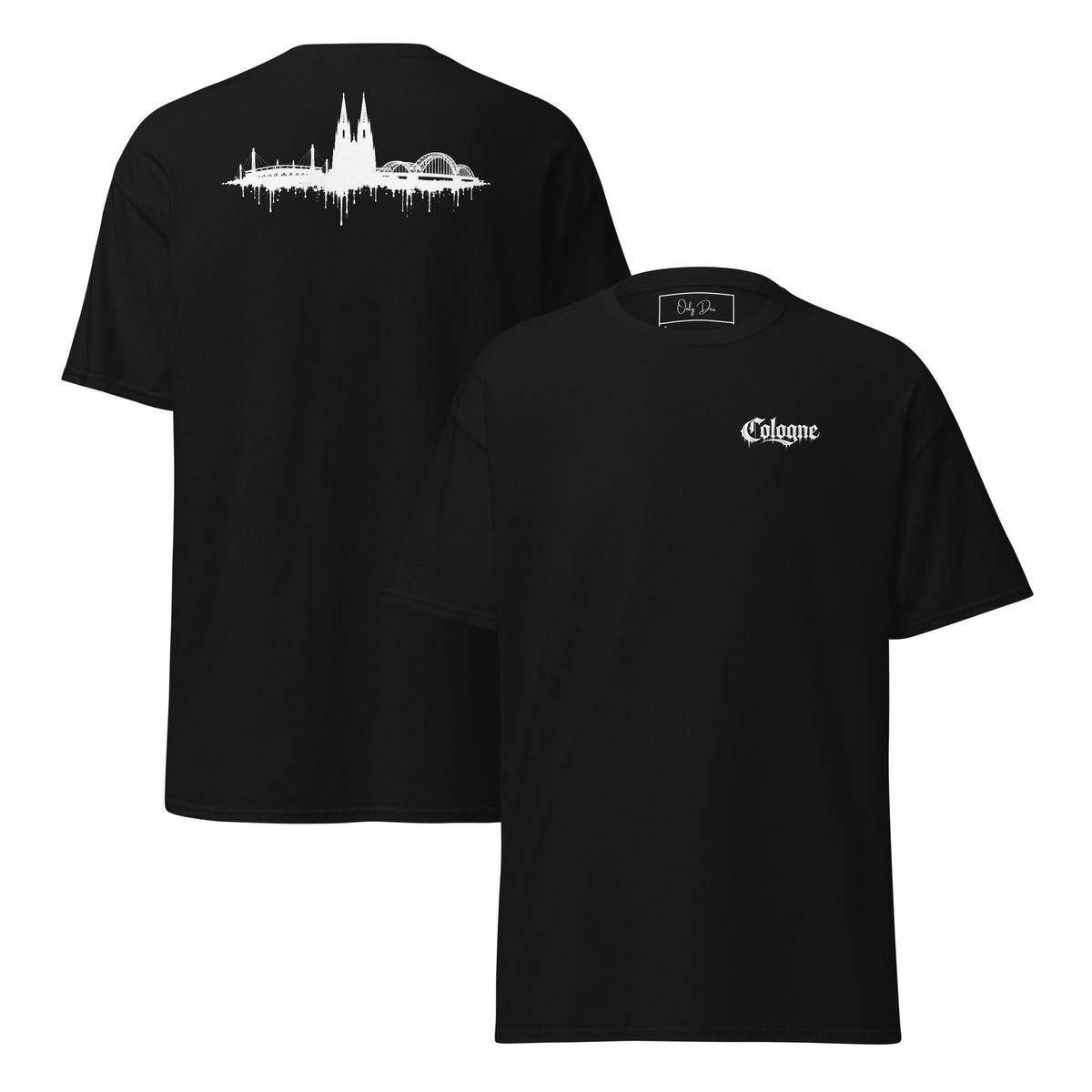 KÖLLE VERLÄUFT T-Shirt in Schwarz – Vorder- und Rückansicht