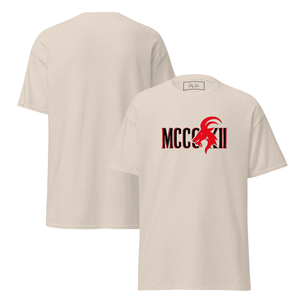 MCCCXII T-Shirt in Natur – Vorder- und Rückansicht