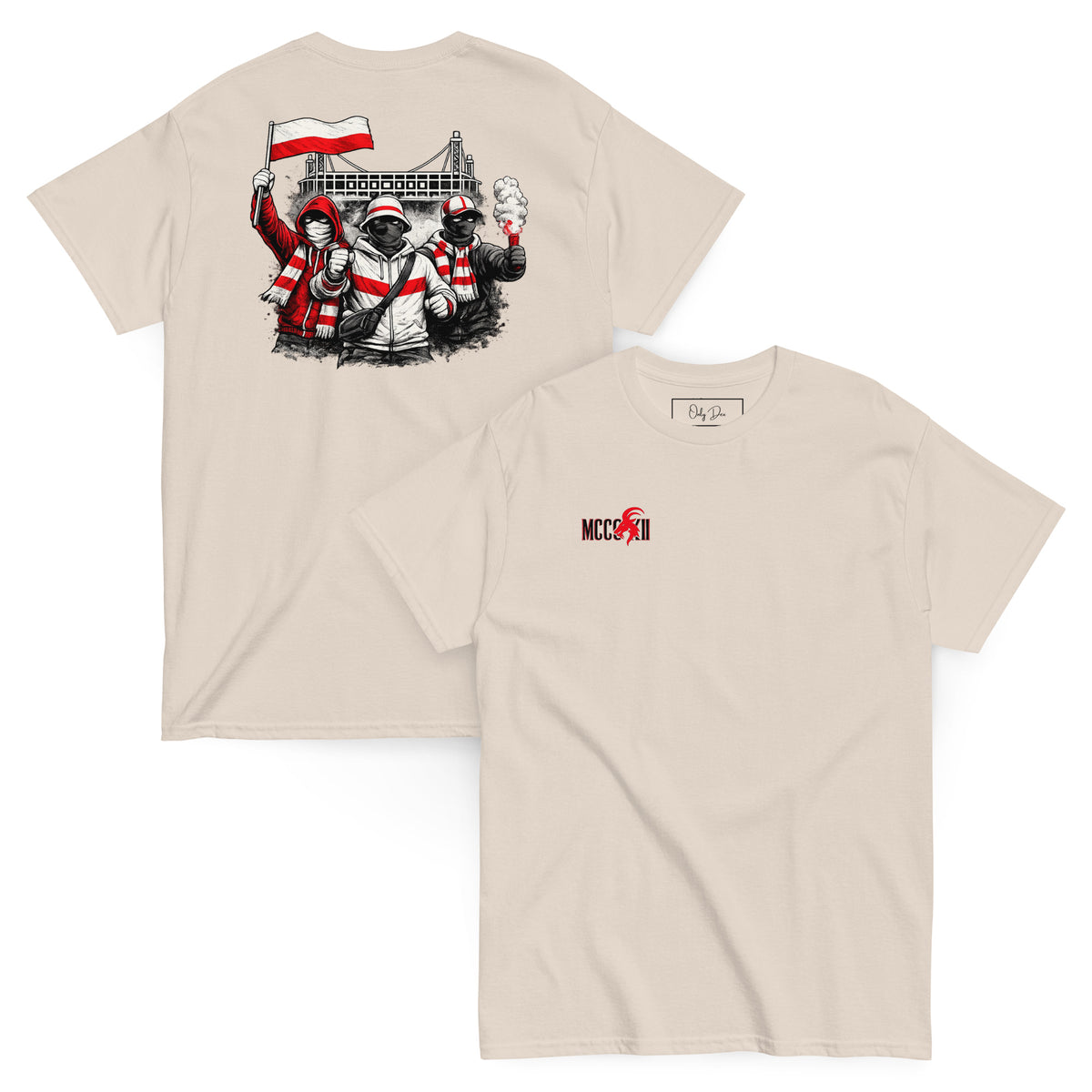 Köln Ultras T-Shirt in Natur – Vorder- und Rückansicht