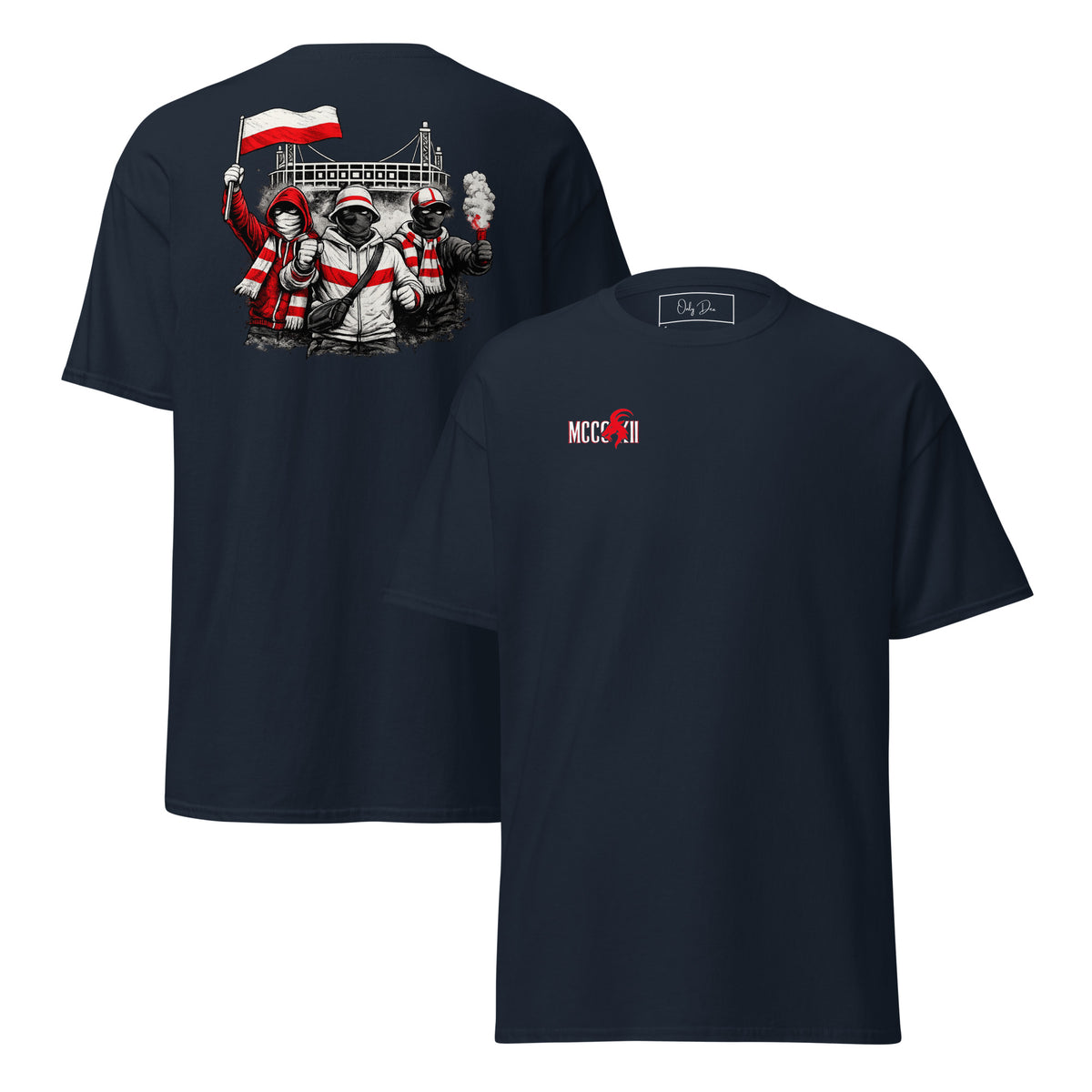 Köln Ultras T-Shirt in Dunkelblau – Vorder- und Rückansicht