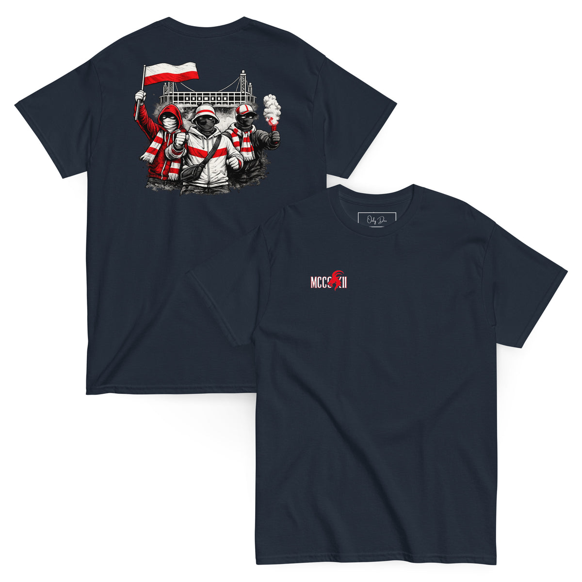 Köln Ultras T-Shirt in Dunkelblau – Vorder- und Rückansicht