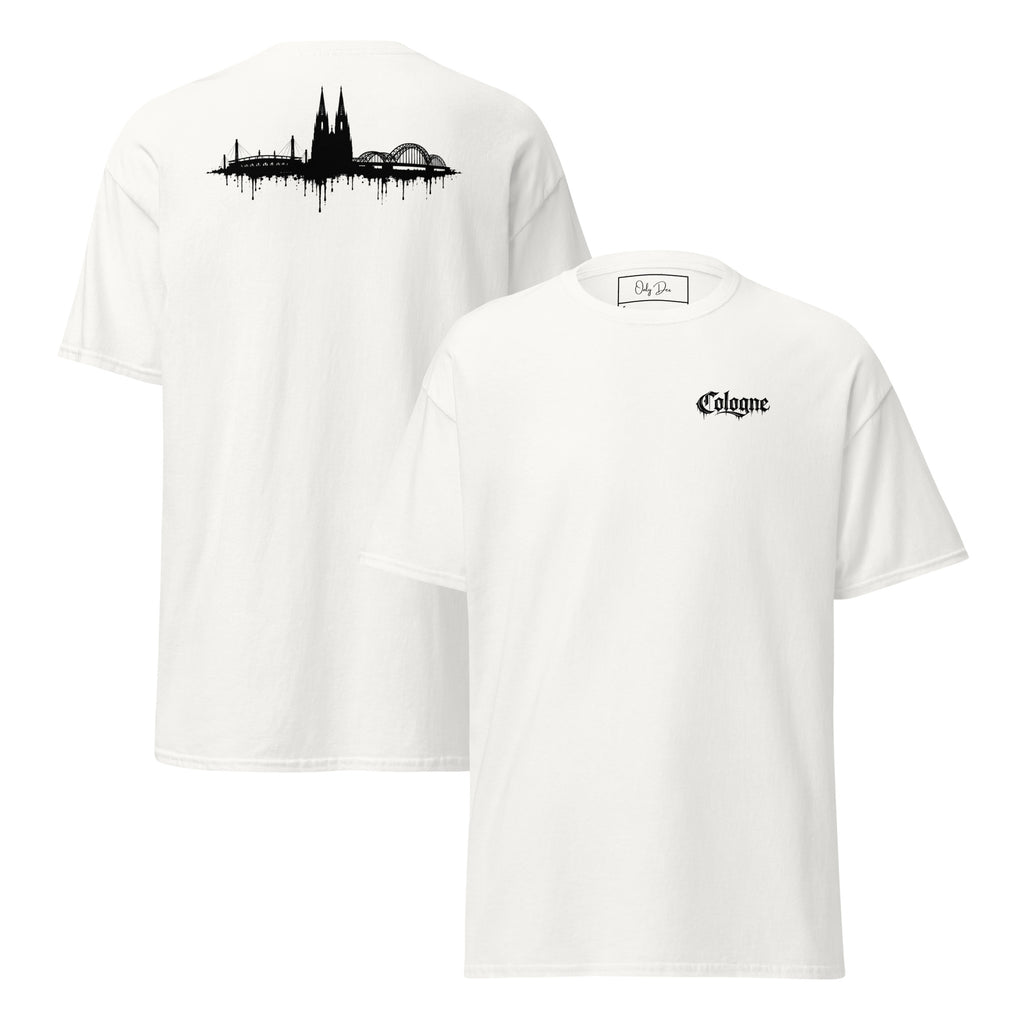 KÖLLE VERLÄUFT T-Shirt in Weiß – Vorder- und Rückansicht
