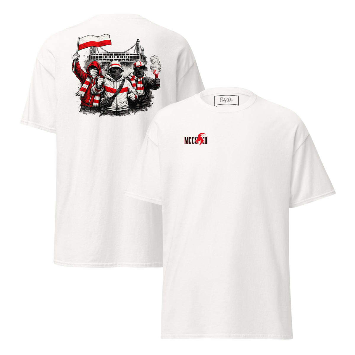 Köln Ultras T-Shirt in Weiß – Vorder- und Rückansicht