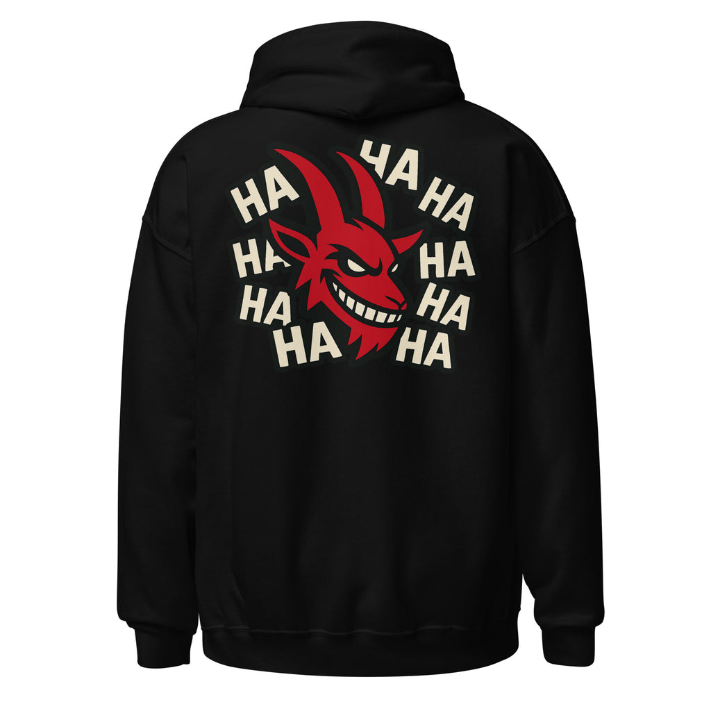 MCCCXII Laughing Goat Hoodie in Schwarz – Rückansicht