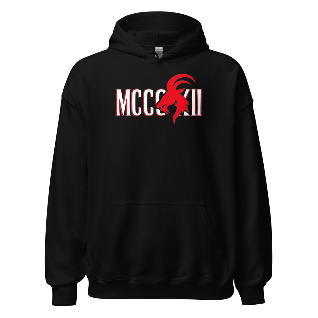 MCCCXII Hoodie in Schwarz – Vorderansicht