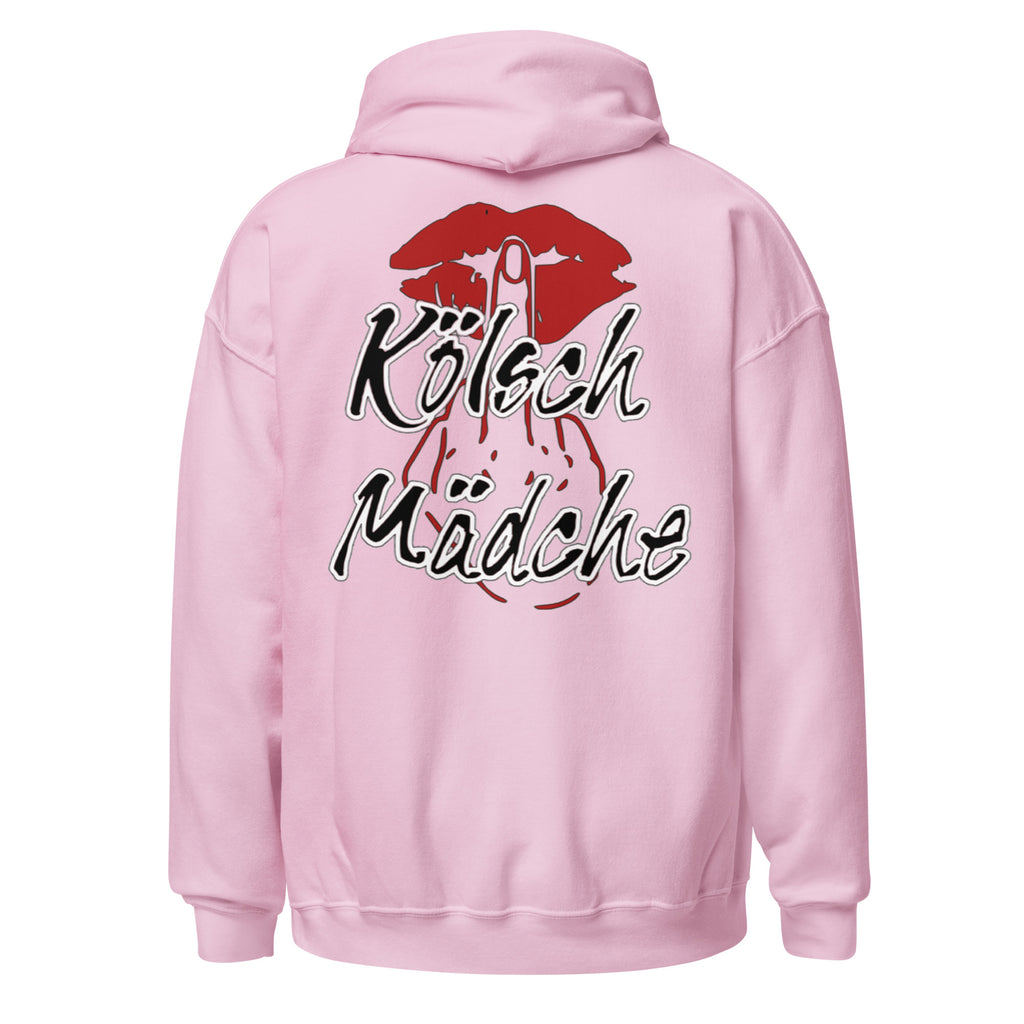 Kölsch Mädche Hoodie in Hellrosa – Rückansicht