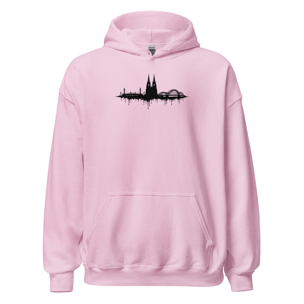 KÖLLE VERLÄUFT Hoodie in Hellrosa – Vorderansicht