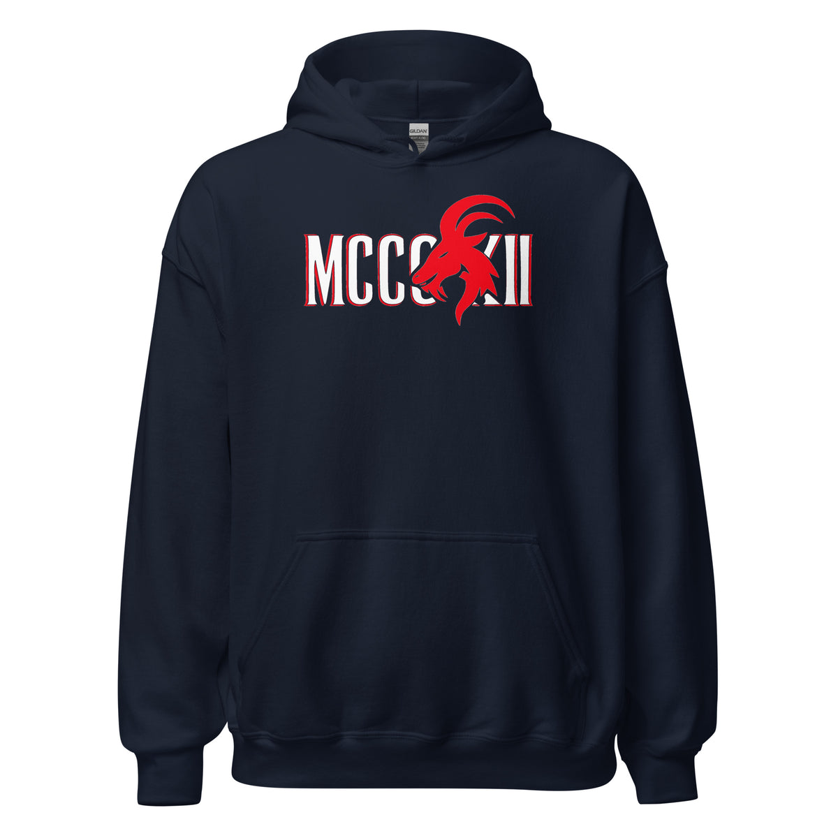 MCCCXII Hoodie in Dunkelblau – Vorderansicht