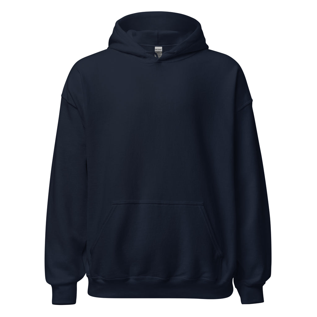 NO LIGHT AT NIGHT Hoodie in Dunkelblau – Vorderansicht