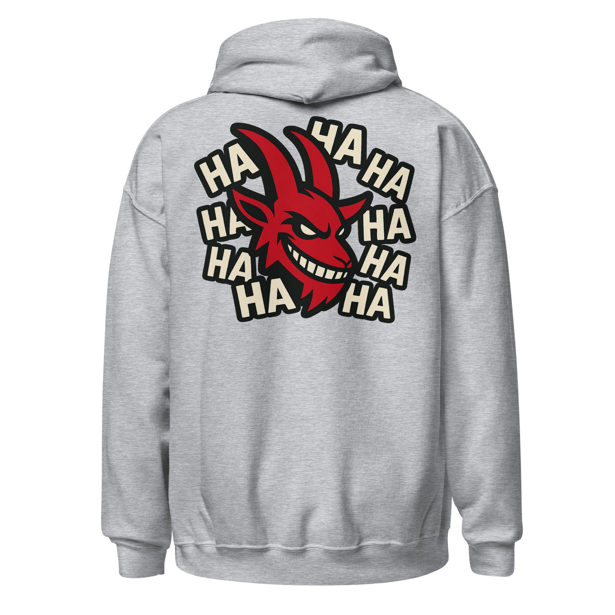 MCCCXII Laughing Goat Hoodie in Sportgrau – Rückansicht