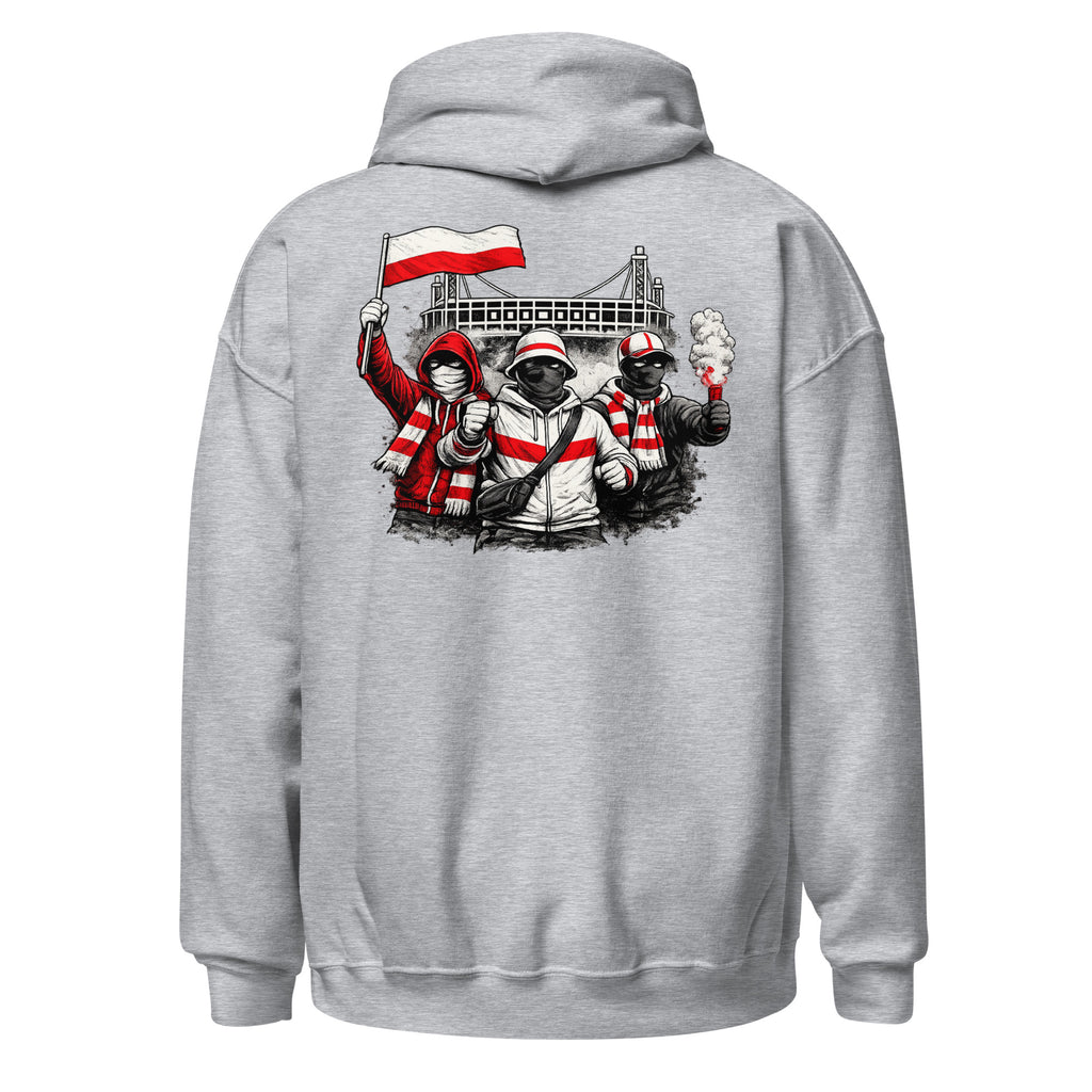 Köln Ultras Hoodie in Sportgrau – Rückansicht