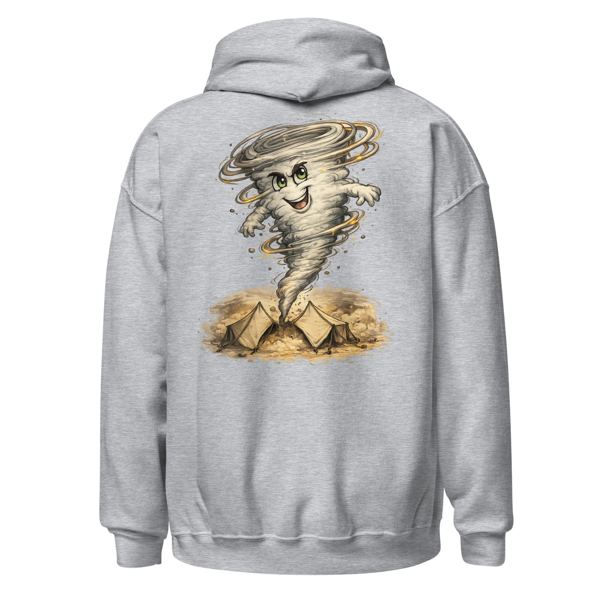 Play Fast or Stay Last Gaming Hoodie in Sportgrau – Rückansicht