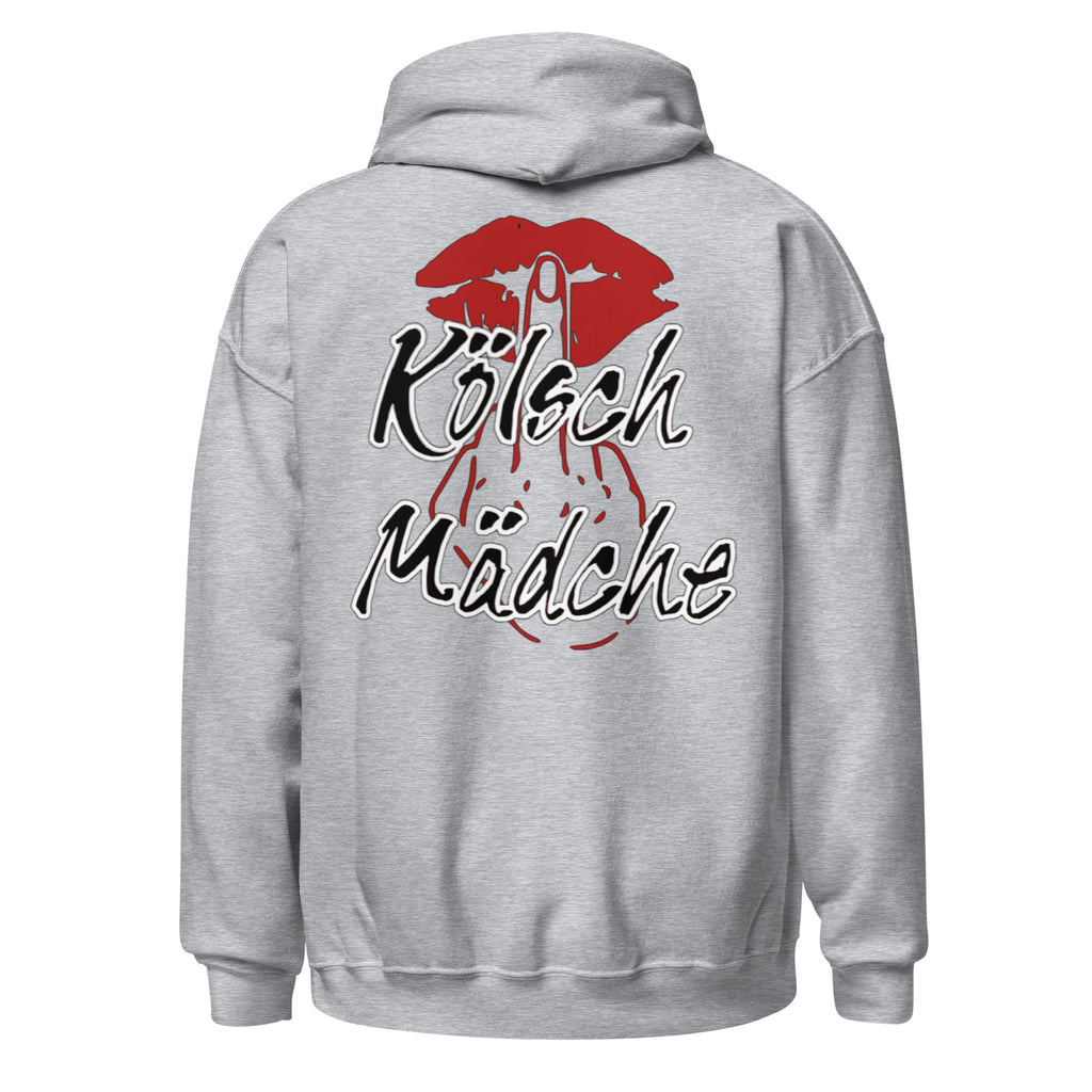 Kölsch Mädche Hoodie in Sportgrau – Rückansicht