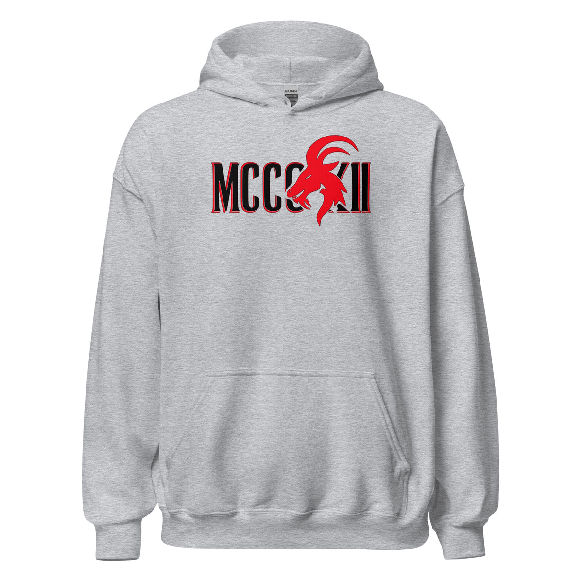 MCCCXII Hoodie in Sportgrau – Vorderansicht