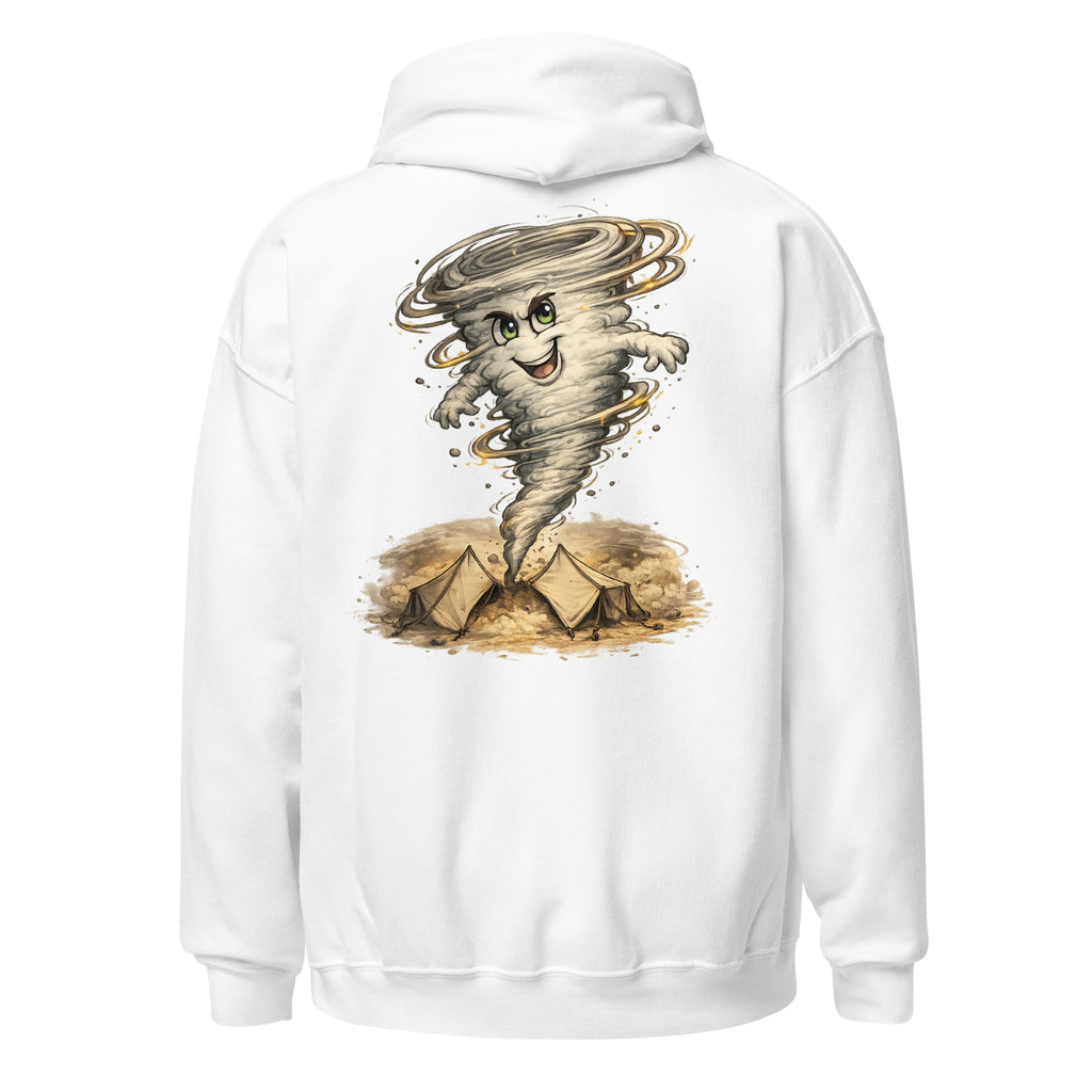 Play Fast or Stay Last Gaming Hoodie in Weiß – Rückansicht