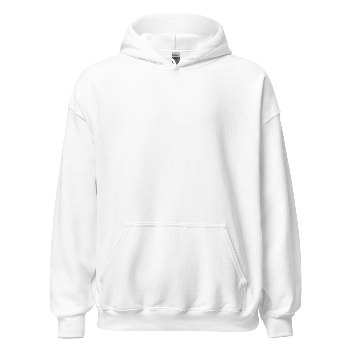 NO LIGHT AT NIGHT Hoodie in Weiß – Vorderansicht