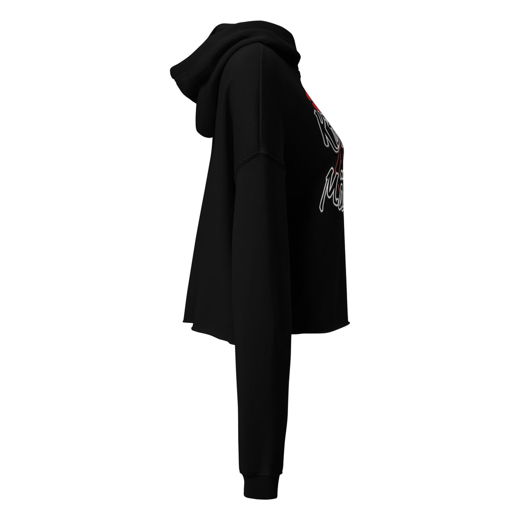 Kölsch Mädche Cropped Hoodie in Schwarz – rechte Seitenansicht