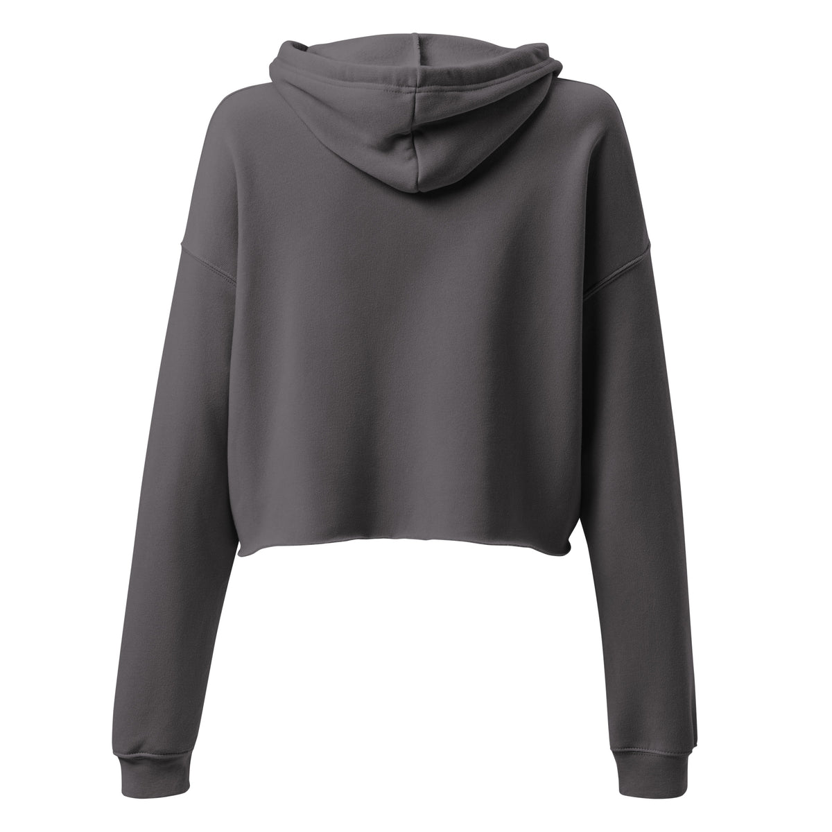 Kölsch Mädche Cropped Hoodie in Sturmgrau – Rückansicht